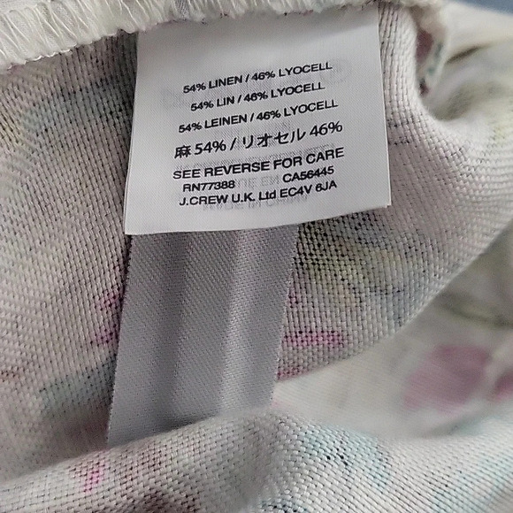 J crew Harbour linen blend Tropical sailor shorts Size 4 New - Picture 7 of 7